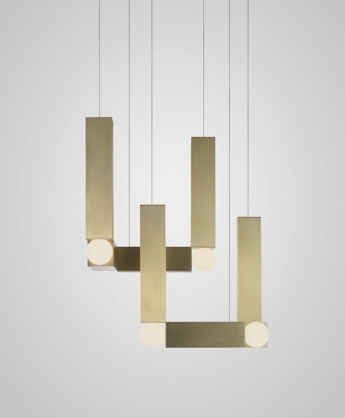 Светильник подвесной Vesper Duo Brushed Gold 