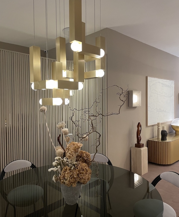 Светильник подвесной Vesper Duo Brushed Gold 