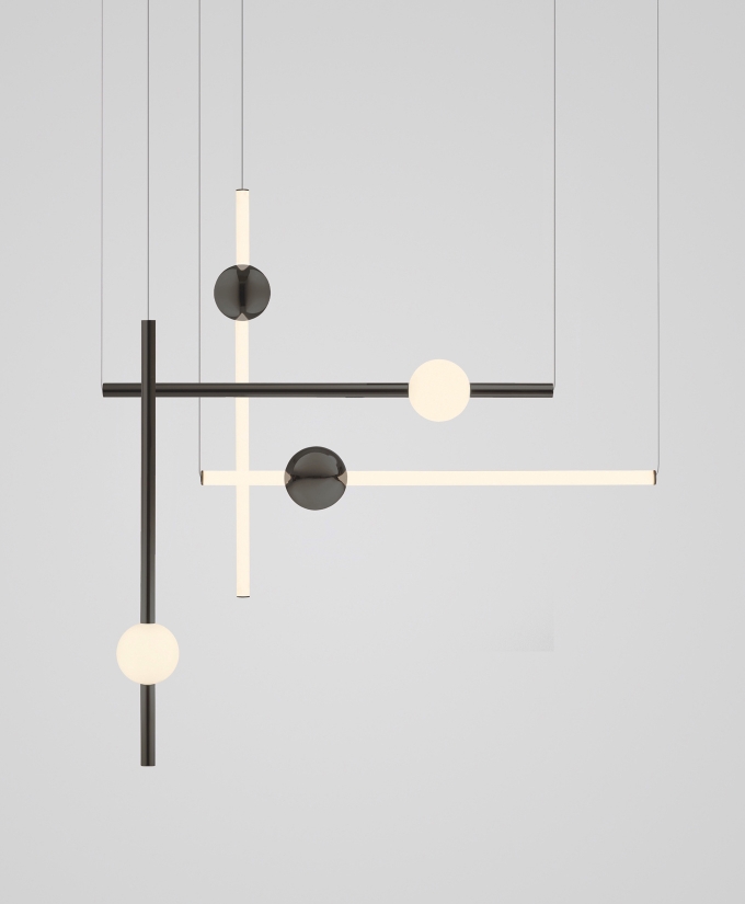 Светильник подвесной Orion tube light polished gunmetal